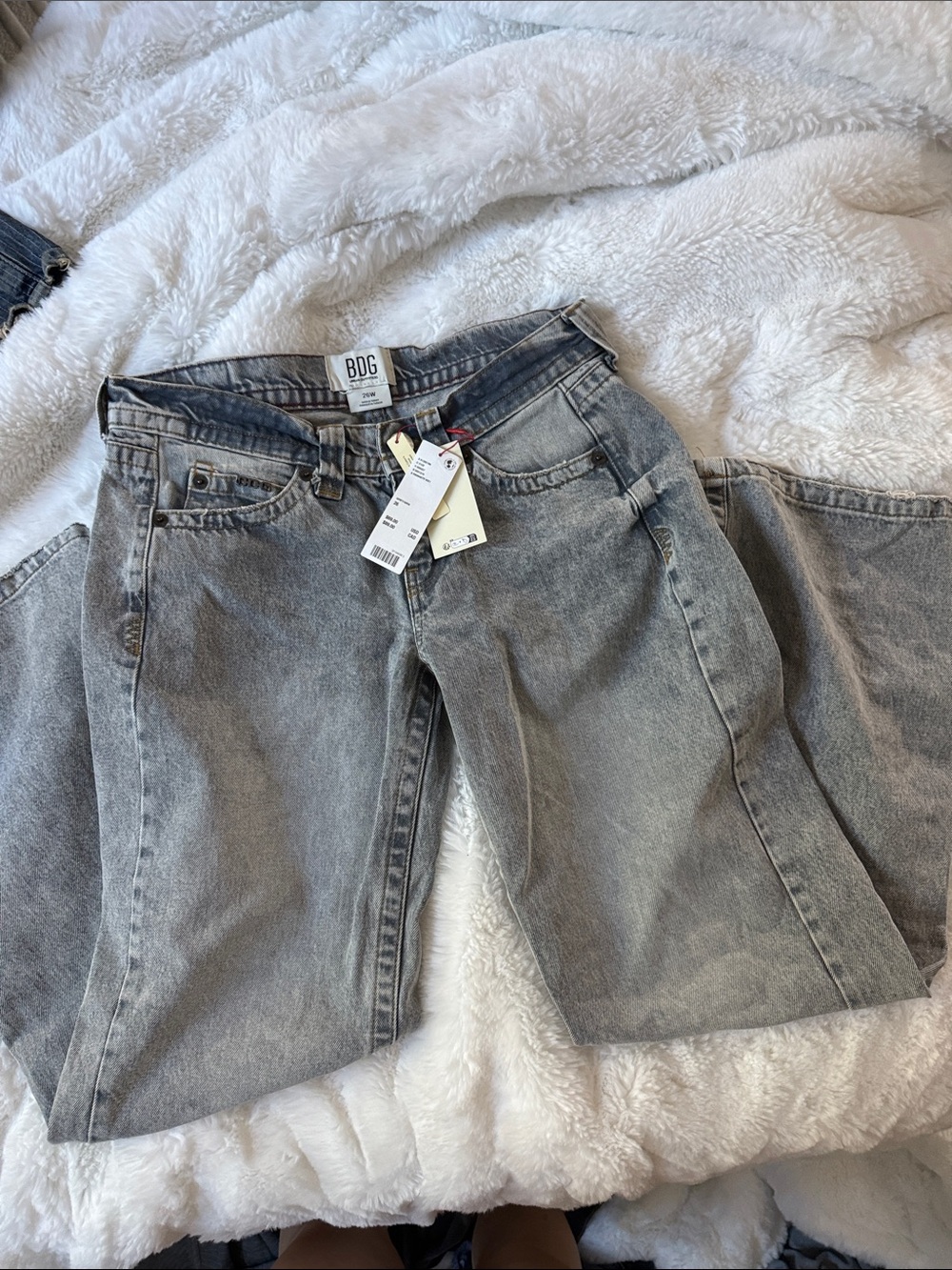 BDG Gray Washed Boyfriend Jeans